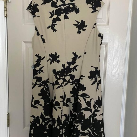 NWT London Times gorgeous women’s taupe and black dress size 14 - Picture 3 of 6